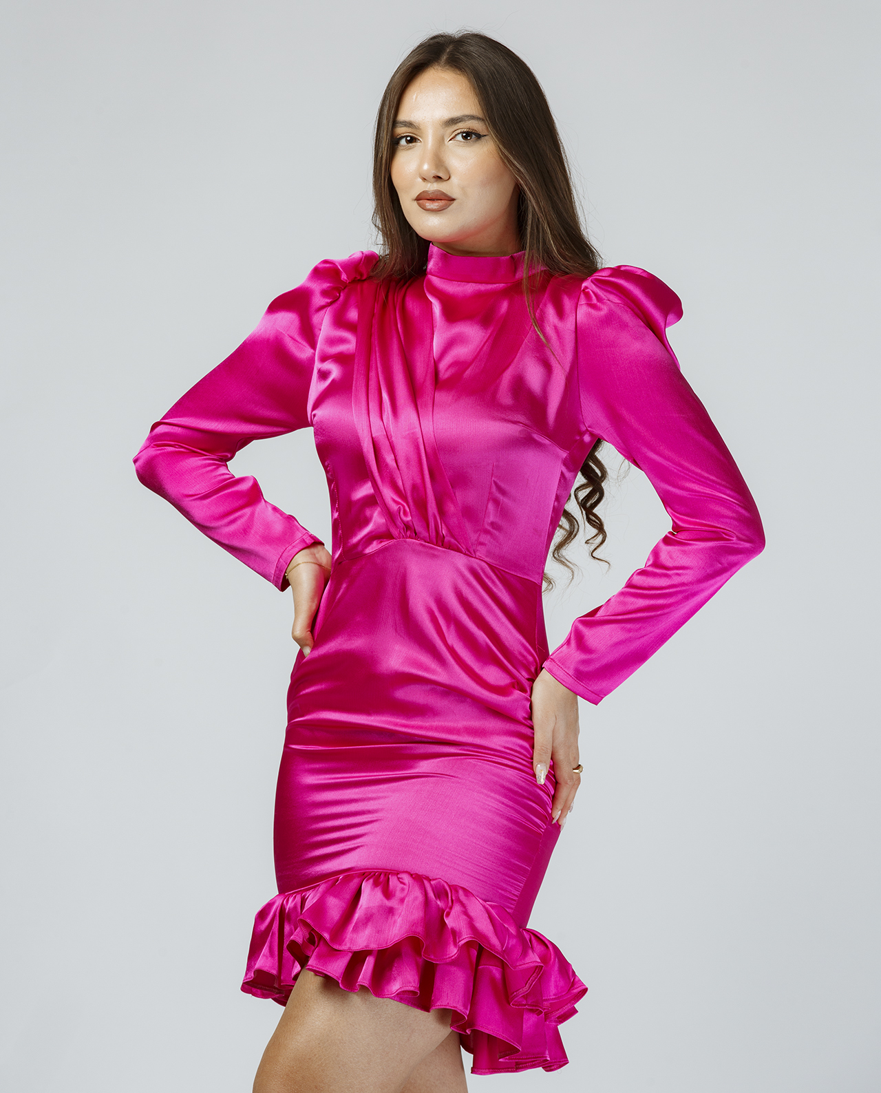 Çəhrayı Volanlı Şifon