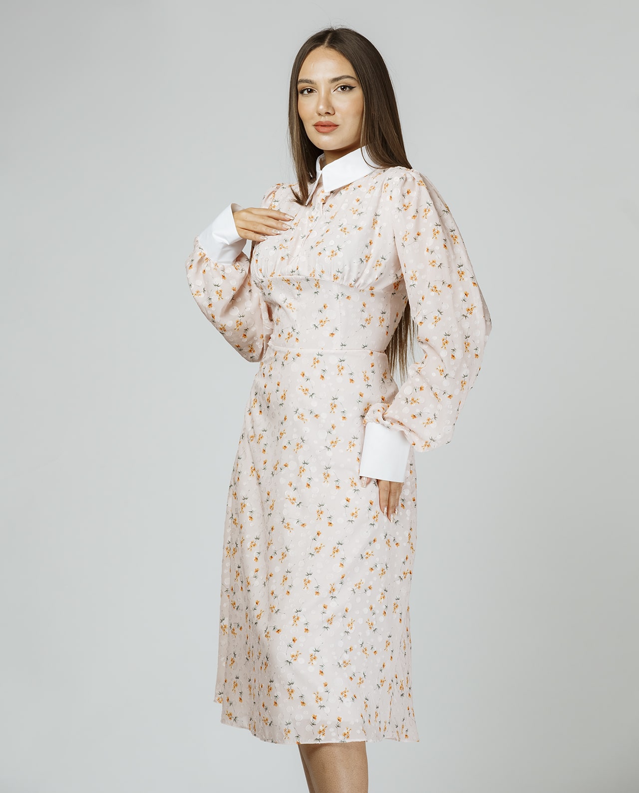 Çəhrayı Güllü Şifon - Image 3