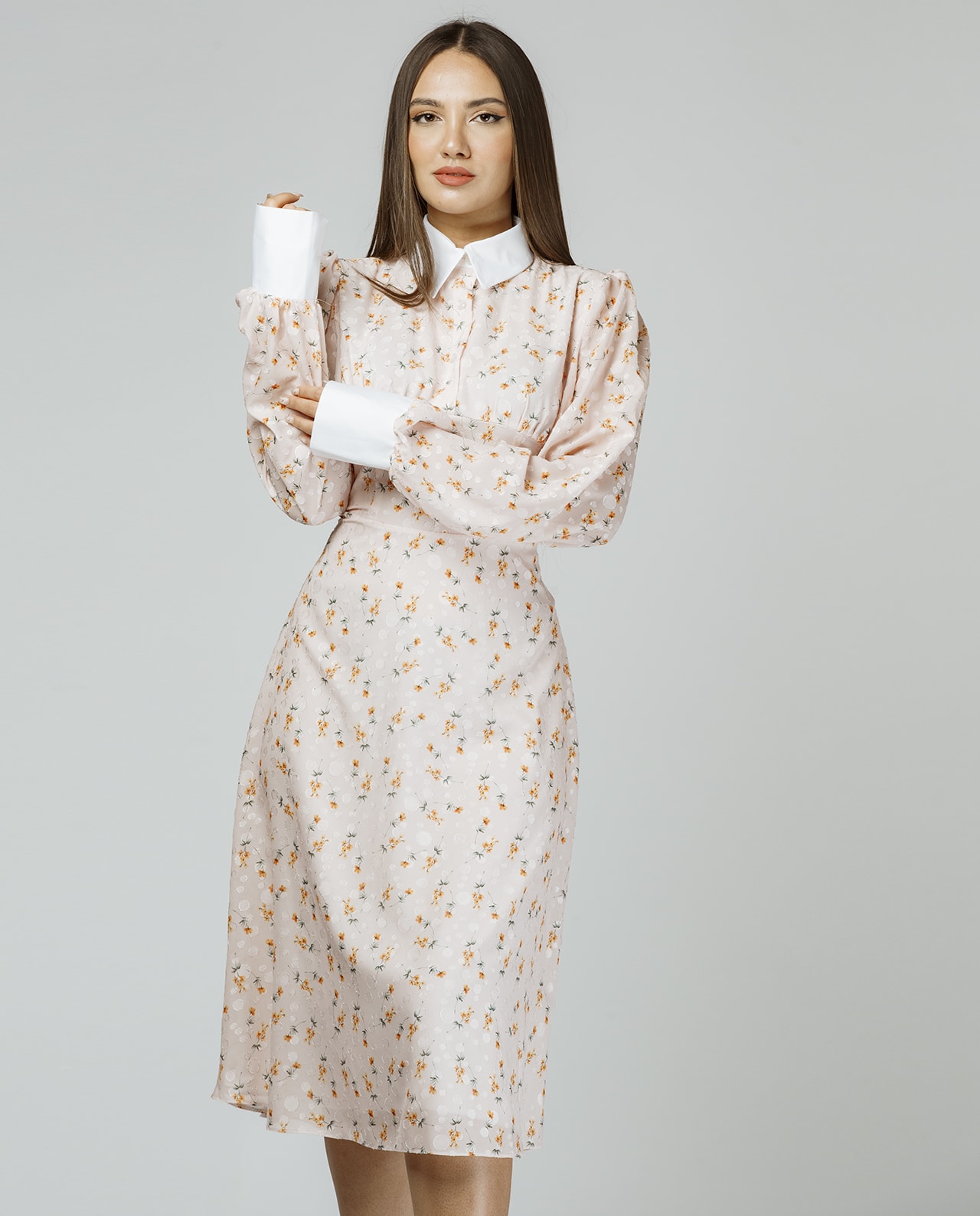 Çəhrayı Güllü Şifon - Image 4