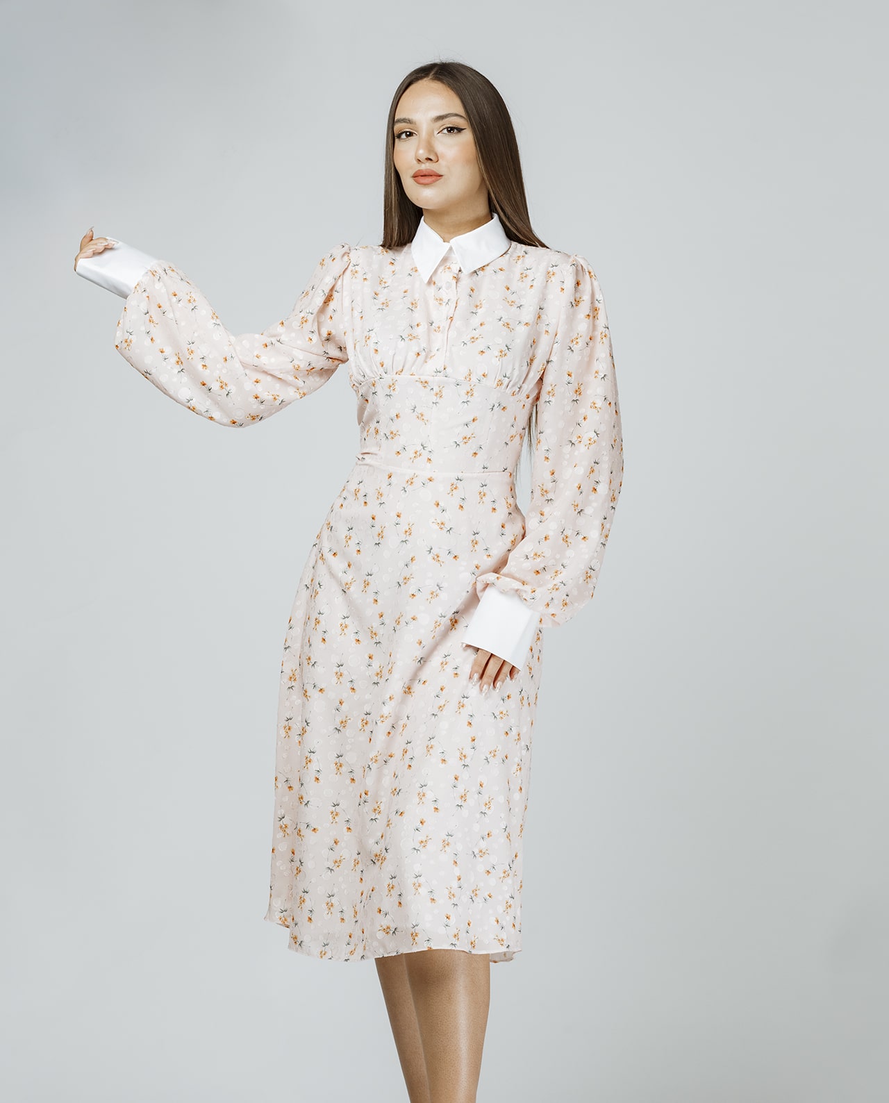 Çəhrayı Güllü Şifon