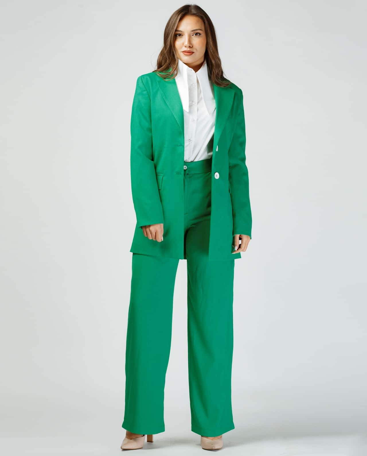 Yaşıl Kətan Kostyum - Image 4