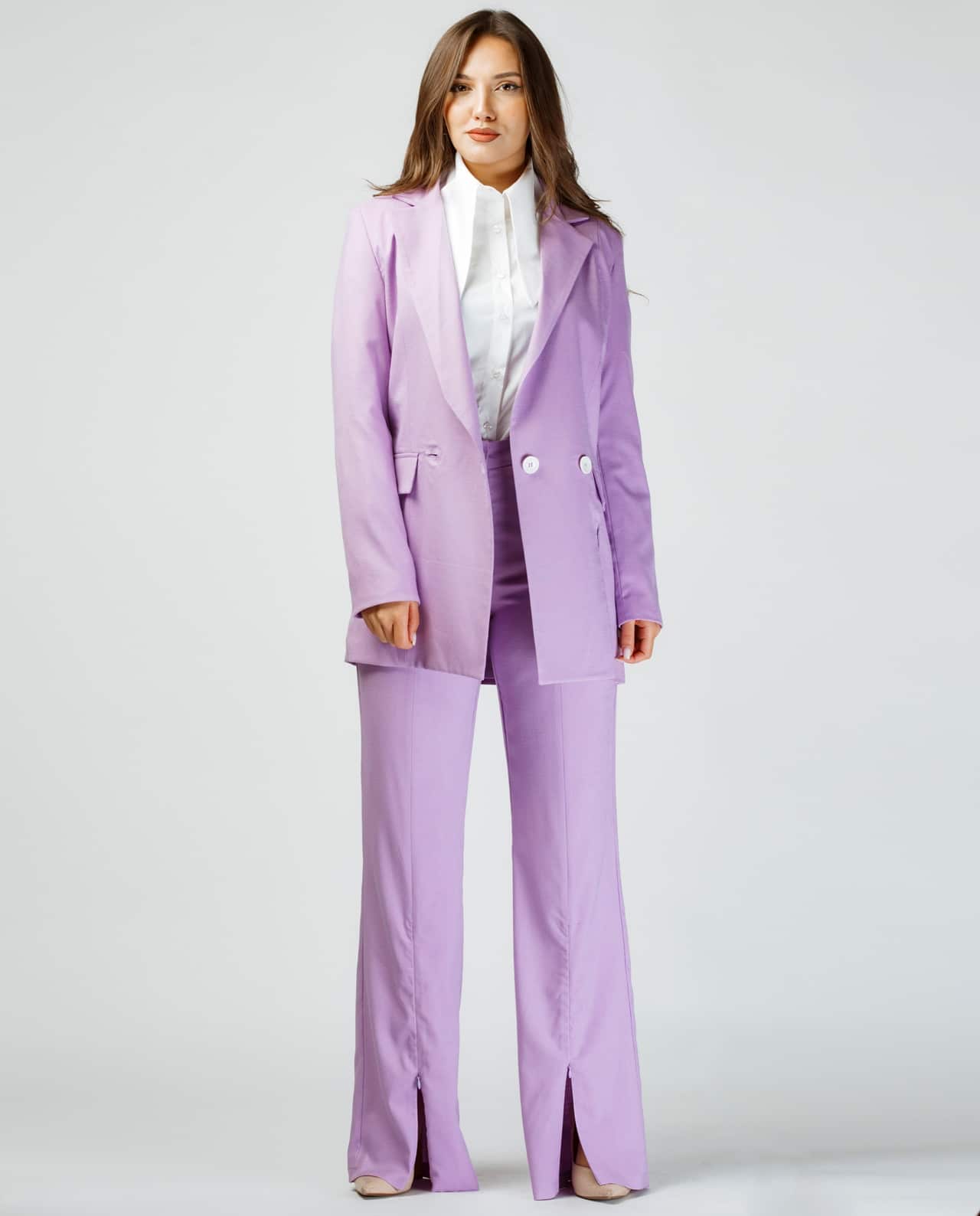 Bənövşəyi Kətan Kostyum - Image 2