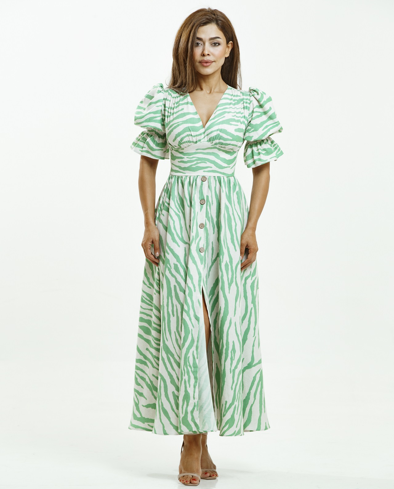 Yaşıl Zebra Kətan